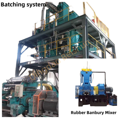 80L Arbeitsvolumen Sturzgummi Banbury Mischer übernimmt automatisches Lossystem