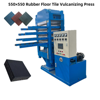 PLC automatische Steuerung 4 Schicht Gummi-Bodenfliesen Vulkanierungsmaschine / Gummi-Granulat-Bodenfliesenmachine